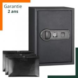 Coffre fort pour arme de poing biométrique - 3 sacs ignifuges offerts - Garantie 2 ans