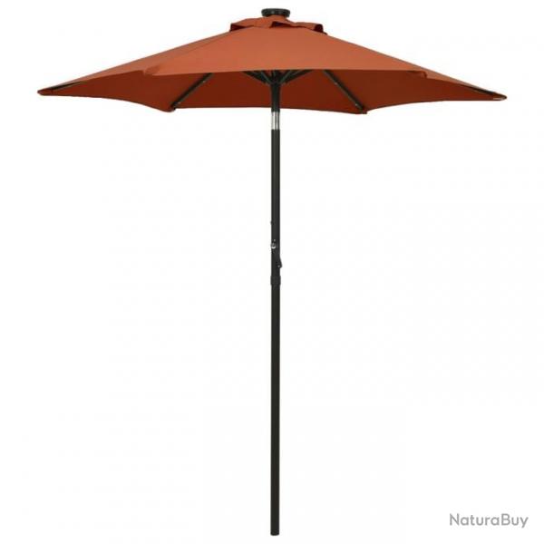 Parasol avec lumires led terre cuite 200 x 211 cm aluminium 02_0008095