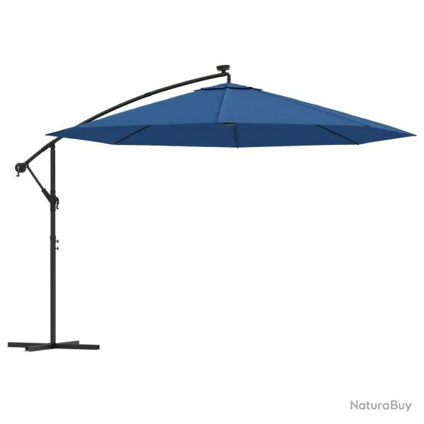 Parasol dport avec lumires led bleu azur 350 cm 02_0008455