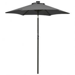 Parasol avec lumières led anthracite 200 x 211 cm aluminium 02_0008089