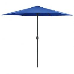 Parasol d'extérieur et mât en aluminium 270 x 246 cm bleu azuré 02_0008287