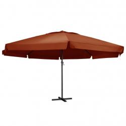 Parasol d'extérieur avec mât en aluminium 600 cm terre cuite 02_0008241