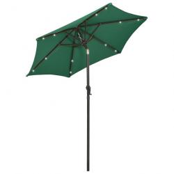 Parasol avec lumières led vert 200 x 211 cm aluminium 02_0008096