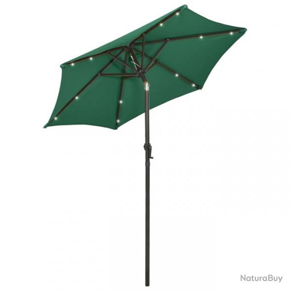 Parasol avec lumires led vert 200 x 211 cm aluminium 02_0008096