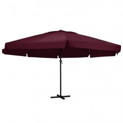 Parasol d'extérieur avec mât en aluminium 600 cm bordeau x 02_0008238