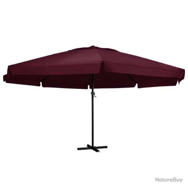 Parasol d'extrieur avec mt en aluminium 600 cm bordeau x 02_0008238