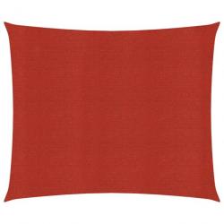 Voile d'ombrage 160 g/m² rouge 4 x 4 m PEHD 02_0009277