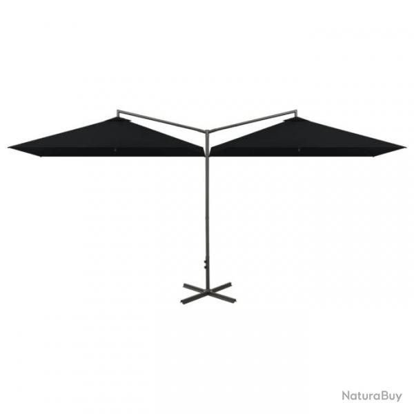 Parasol double avec mt en acier noir 600 x 300 cm 02_0008428