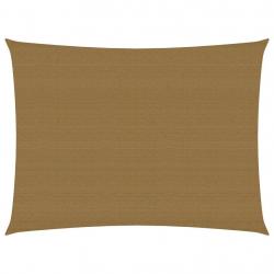 Voile toile d'ombrage parasol 160 g/m² taupe 3,5 x 4,5 m PEHD 02_0009306