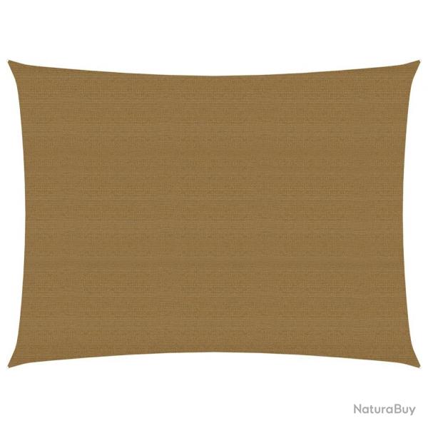 Voile toile d'ombrage parasol 160 g/m taupe 3,5 x 4,5 m PEHD 02_0009306