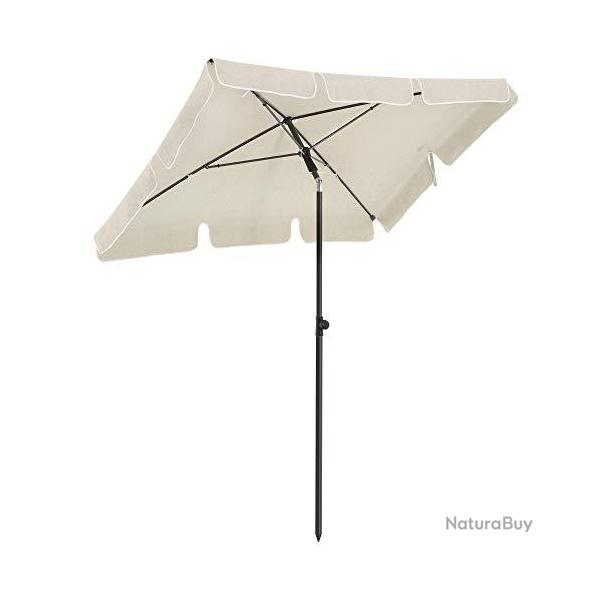Parasol de balcon rectangulaire 2 x 1 25 m protection UPF 50+ ombrelle toile avec revtement en pa