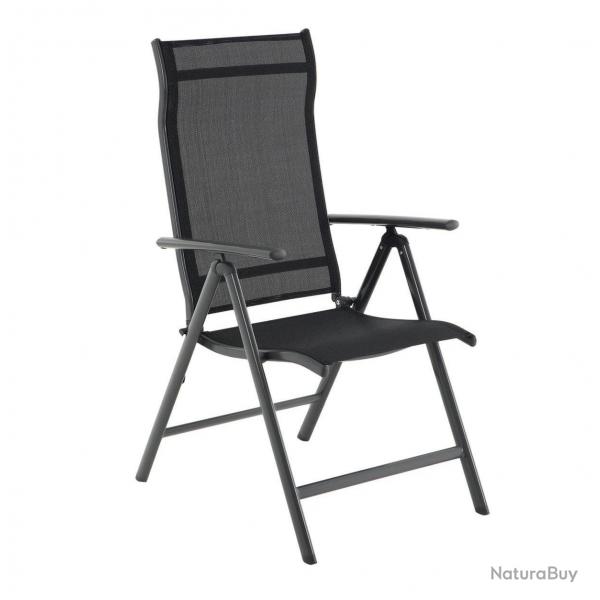 Lot de 4 chaises de jardin pliables siges d'extrieur cadre en aluminium robuste dossier rglable
