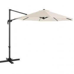 Parasol décentré de jardin ombrelle de terrasse rotatif à 360° diamètre 3 m protection salaire upf