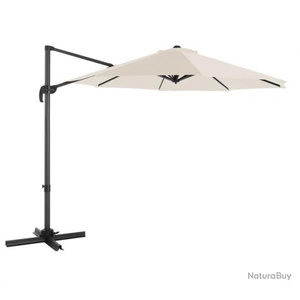 Parasol dcentr de jardin ombrelle de terrasse rotatif  360 diamtre 3 m protection salaire upf