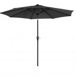 Parasol de jardin avec ampoules led à énergie solaire ombrelle de terrasse diamètre 3 m protection