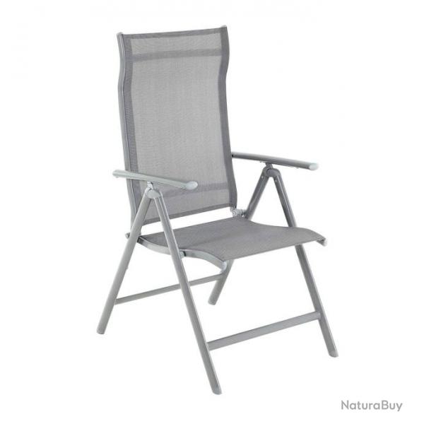 Lot de 4 chaises de jardin pliables siges d'extrieur cadre en aluminium robuste dossier rglable