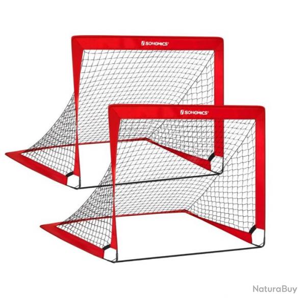 Lot de 2 cage de football pour enfants pliable filet de football montage rapide pour jardin cours c