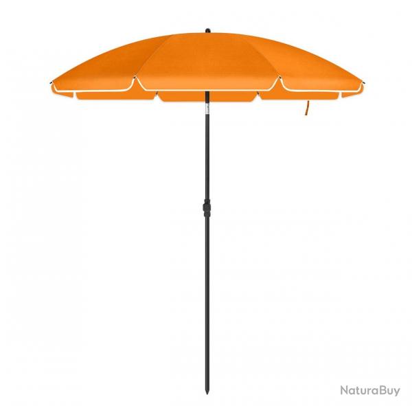 Parasol de jardin  2 m ombrelle protection upf 50+ inclinable portable rsistant au vent baleines