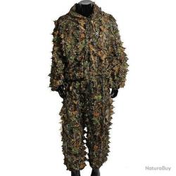 TENUE CAMOUFLAGE 3D GHILLIE SNIPER CHASSE ULTRA LÉGÈRE AIRSOFT CAMOUFLAGE FORÊT LIVRAISON GRATUITE