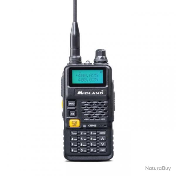 Midland Talkie-Walkie CT 590S Noir Radio Dual Band PMR446 | LCD | 1500 mAh | FM