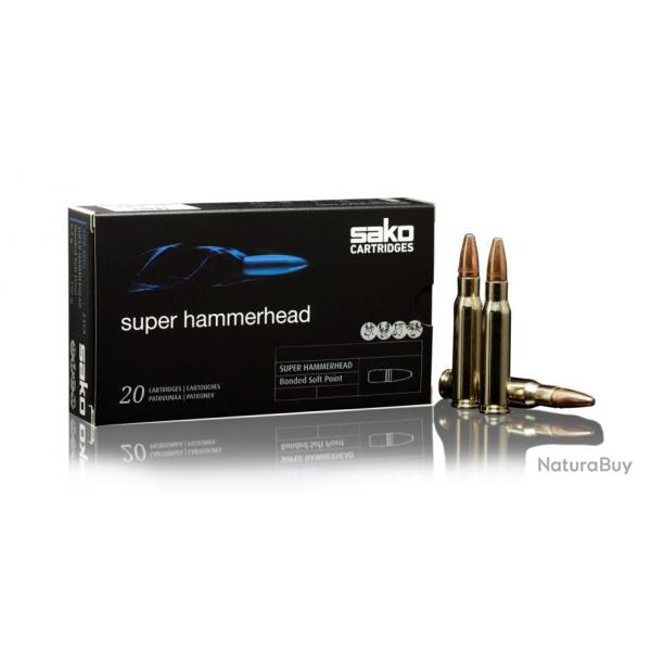 Cartouches SAKO SUPER HAMMERHEAD 308 WIN. Soft Point 180grs 236A - Bote de 20 units