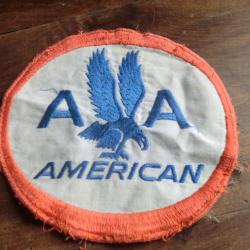 ancien grand  patch uniforme american airlines brodée 1960