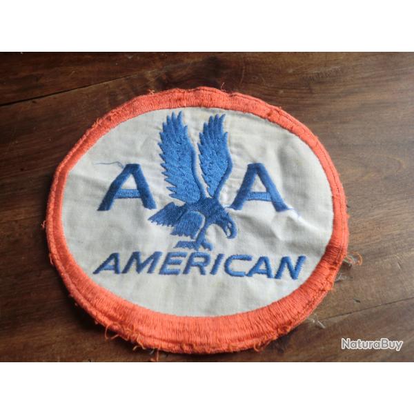 ancien grand  patch uniforme american airlines brode 1960