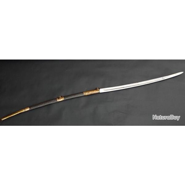 IMPOSANT COUTEAU SABRE PLIANT PRODUCTION ARTISANAL 153CM - FRANCE XIX Collection France XIX eme