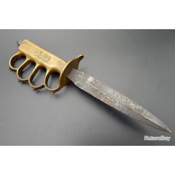 COUTEAU POIGNARD DE TRANCHEE US 1918 TRENCH KNIFE - USA PREMIERE GUERRE MONDIALE Collection 1ere GM 