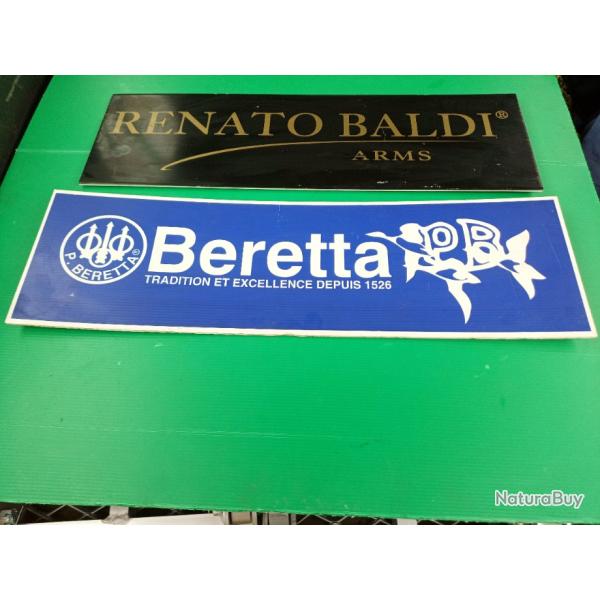 PANCARTE  BERETTA  ET  RENATO BALDI   .