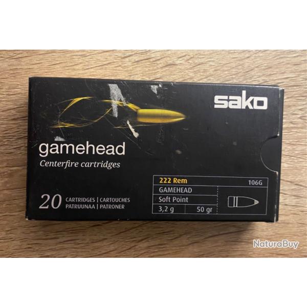 Balle de carabine Sako 222 Gamehead