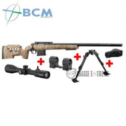Pack Carabine BCM Rubis Tactical Digital Camo Cal 308 Win Avec Lunette et Accessoires