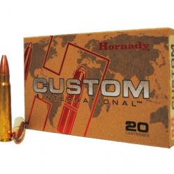 Cartouches HORNADY Calibre 9,3x62 286grs Custom International Interlock SP - Boite de 20 unités