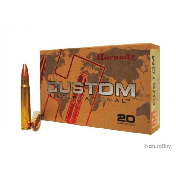 Cartouches HORNADY Calibre 9,3x62 286grs Custom International Interlock SP - Boite de 20 units