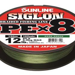 SIGLON BRAID 8X PE Vert foncé 150M PE 0.6