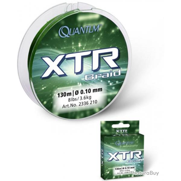 TRESSE QUANTUM XTR 130M VERT 0.10 mm