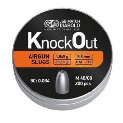 PLOMBS JSB DIABOLO KNOCKOUT SLUG CAL.5.5MM 1.645G 25.39GR  PAR 200