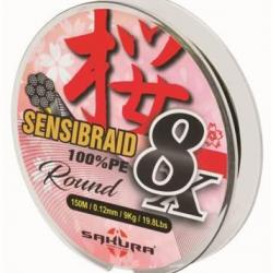 Tresse SAKURA Sensibraid 8 brins Green 150m 0.06mm