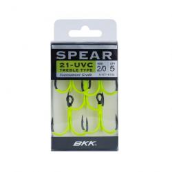 Hameçons Triple BKK Spear UVC Jaune n°1