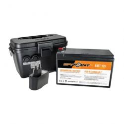 Spypoint Kit Batterie Externe 12V/7Ah + Chargeur/boîte | Prolonge l'Autonomie