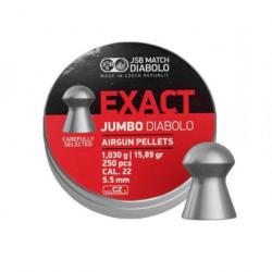 Plombs air comprimé cal.5.5 jsb exact jumbo diabolo 1.030G 15.89G par 250