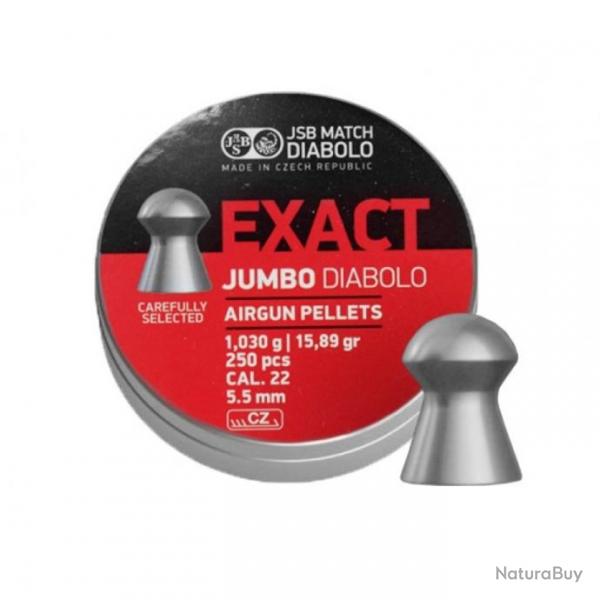 Plombs air comprim cal.5.5 jsb exact jumbo diabolo 1.030G 15.89G par 250