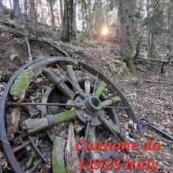 Canon italien ww1 Un morceau de bois de chêne