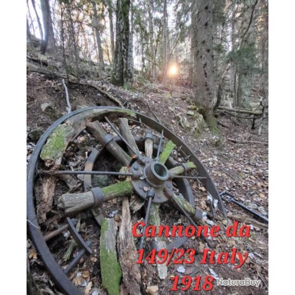 Canon italien ww1 Un morceau de bois de chne