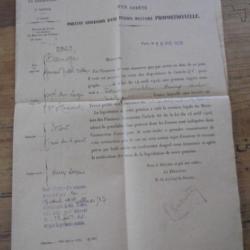 NOTIFICATION PENSION MILITAIRE 1925 Mal Des Logis 7e Hussards Fernand Dangé