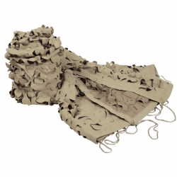 Filet / Bâche de Camouflage Cordé Haute Résistance Beige 7.5 x 7.5 m