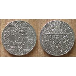 Maroc 1 Franc 1924 Piece Empire Cherifien Protectorat Francais