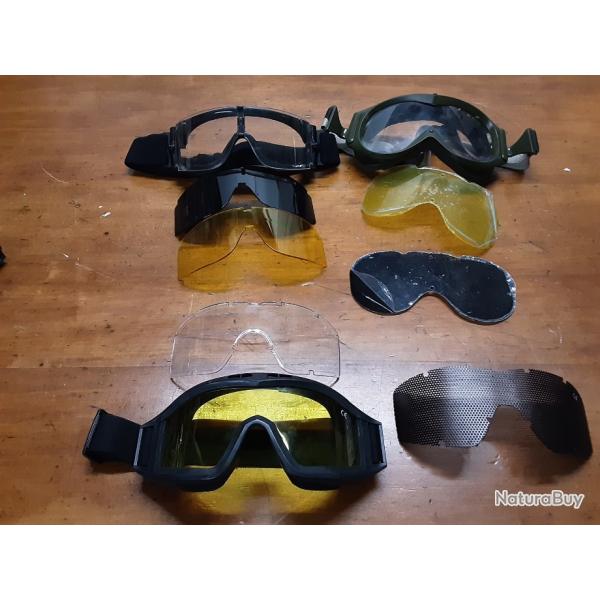 Lot de lunettes balistique  militaire  airsoft