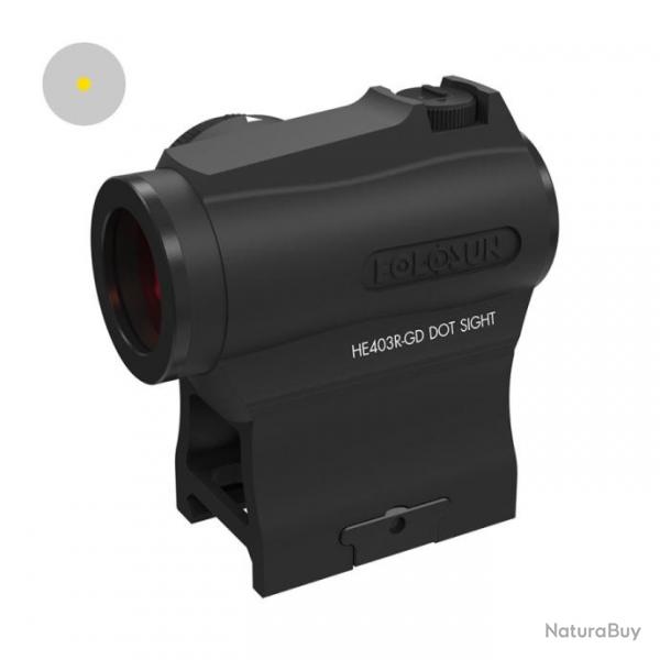 Holosun HE403-GD | Micro Gold Dot 2 MOA | Compact et Robuste | Commutateur Rotatif