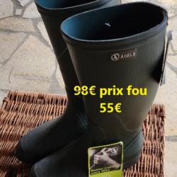 BOTTES AIGLE TERRA VERTE  TAILLE 45